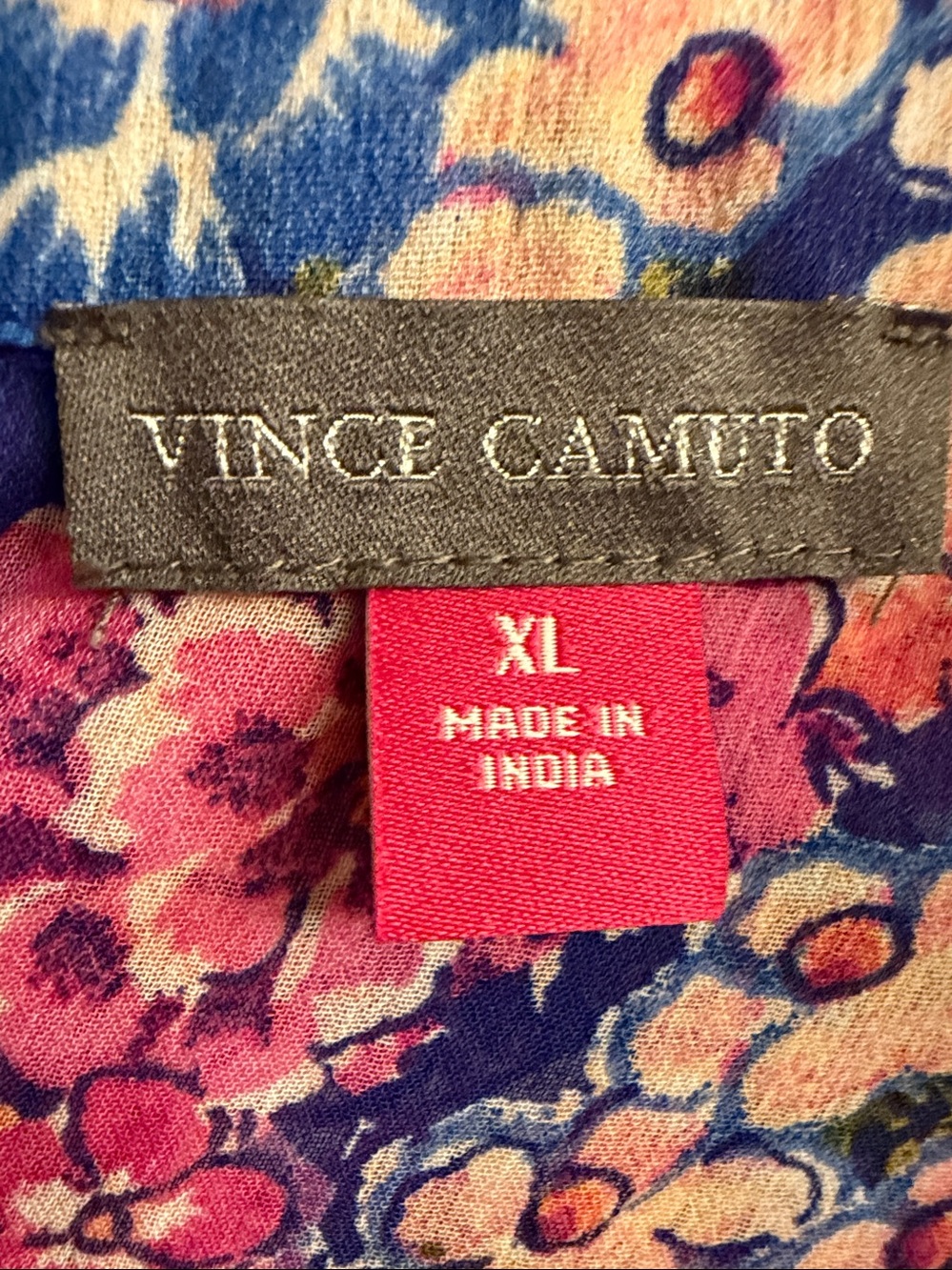 Vince Camuto Floral Button-Down Shirt — Pink, Blue & White - Picture 2 of 4